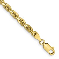 10K 4.0mm Yellow Gold D C Quadruple Rope Chain view 1