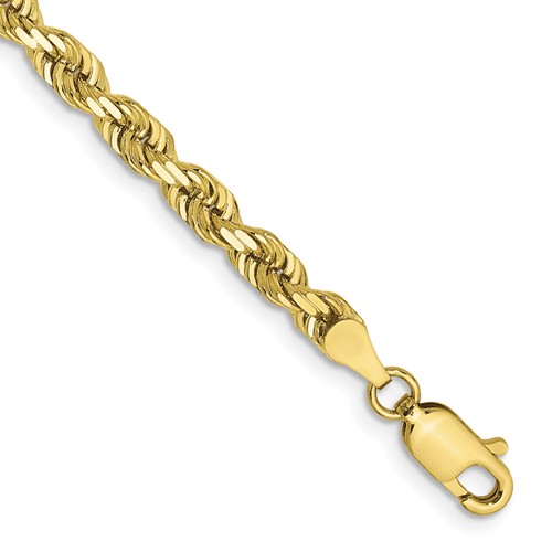 10K 4.0mm Yellow Gold D C Quadruple Rope Chain