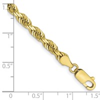 10K 4.5mm Yellow Gold D C Quadruple Rope Chain view 2