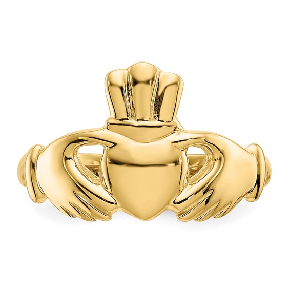 Gold Polished Claddagh Rings