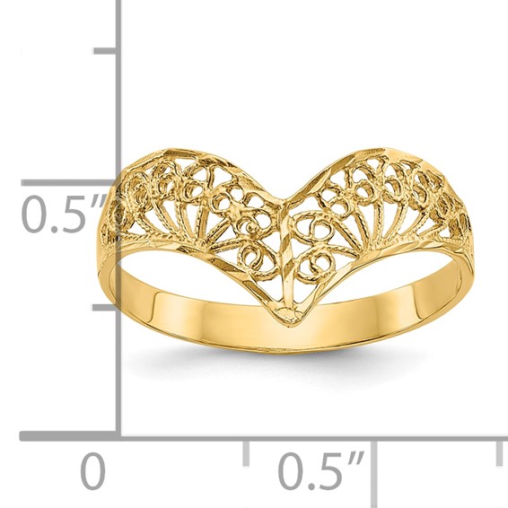 Gold Diamond-cut Filigree Rings