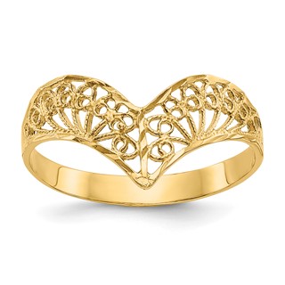 Gold Diamond-cut Filigree Rings
