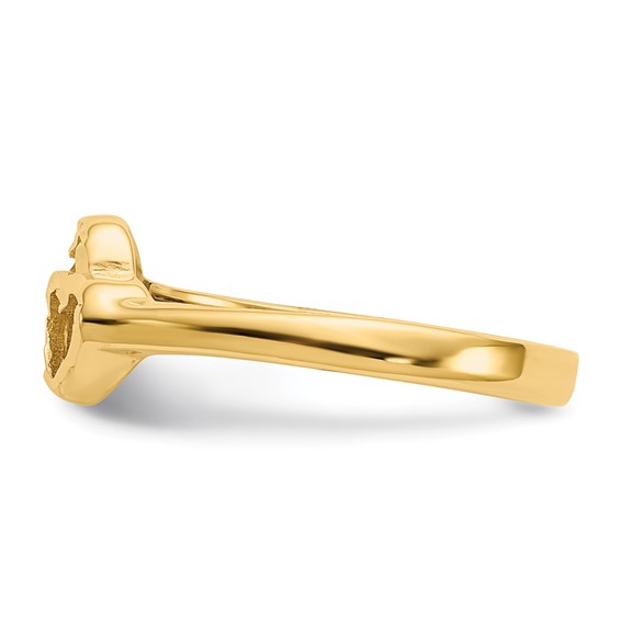 Gold Polished Children's Heart Rings