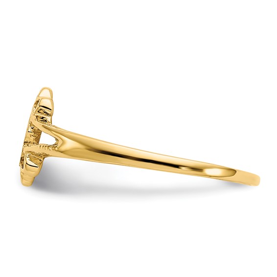 Gold Polished Children's Signet Rings