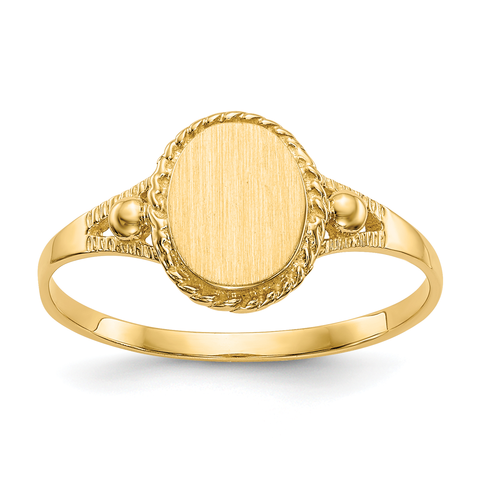 10k Childs Fancy Signet Ring (10R217)