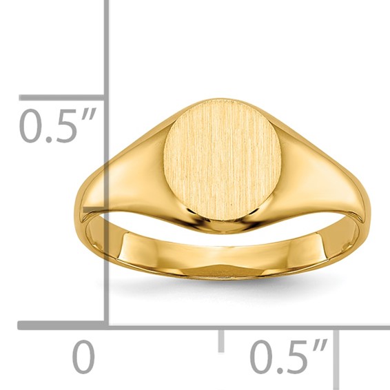 Gold Polished Children's Signet Rings