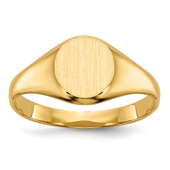 Gold Polished Children's Signet Rings