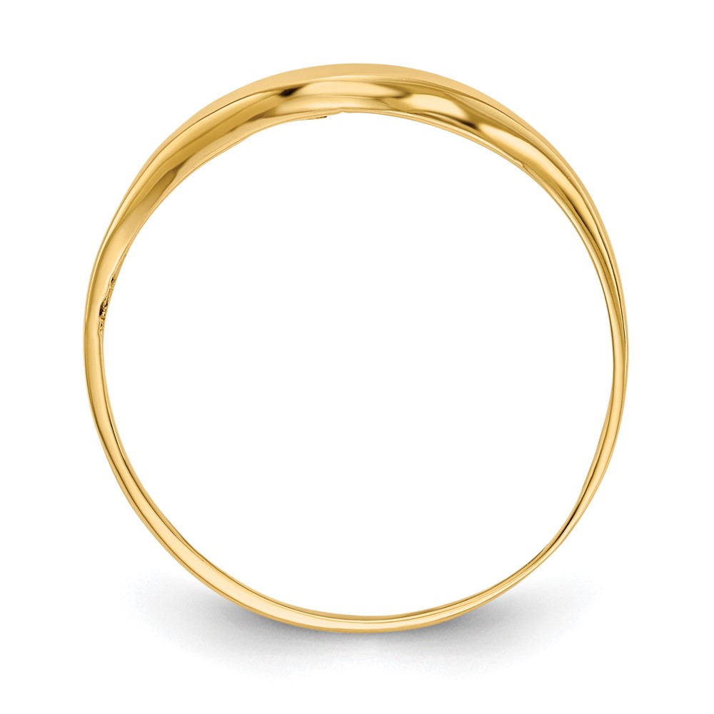 10K Polished Dome Ring (10R385)