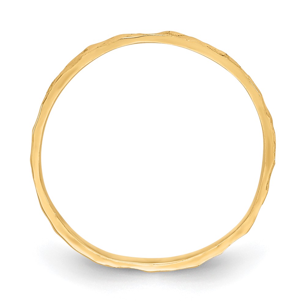 10K Diamond-cut Zig-Zag Design Band Childs Ring (10R533)