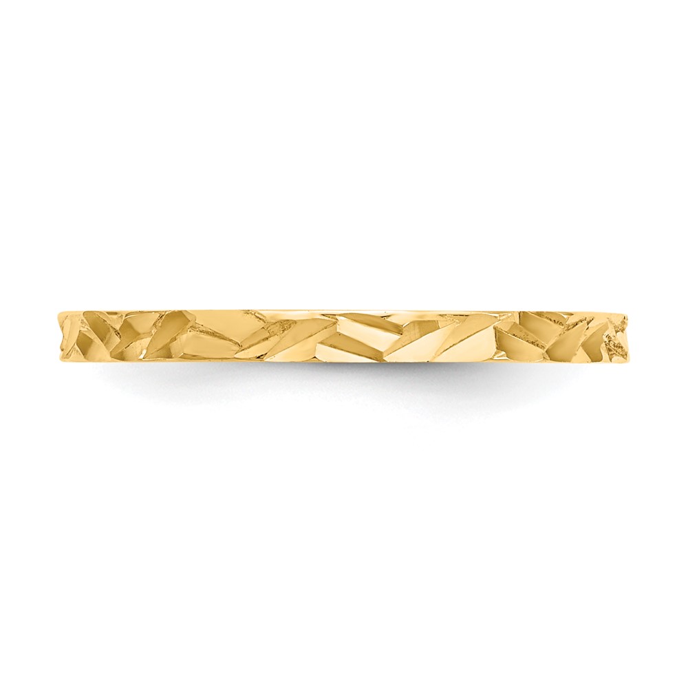 10K Diamond-cut Zig-Zag Design Band Childs Ring (10R533)
