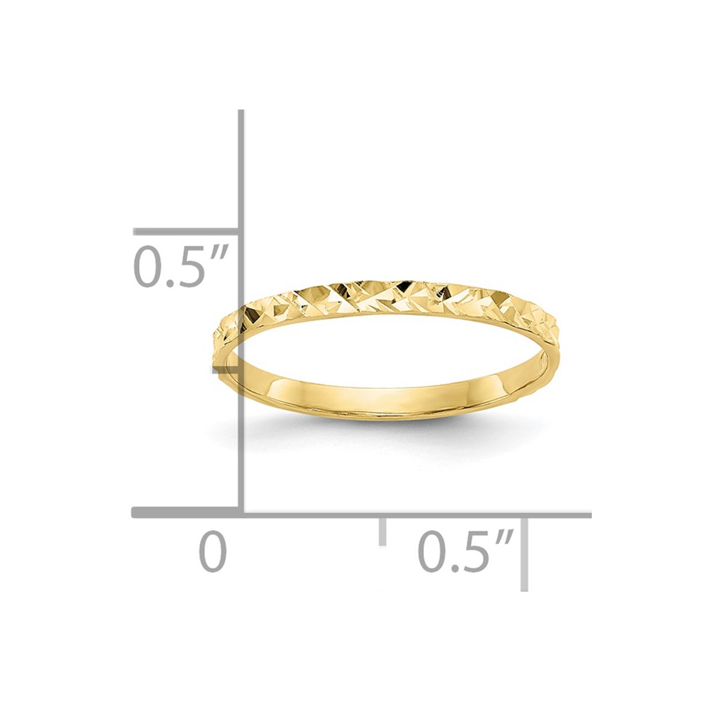 10K Diamond-cut Design Band Childs Ring (10R534)