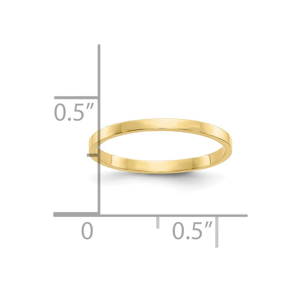 10K High Polished Band Childs Ring (10R535)