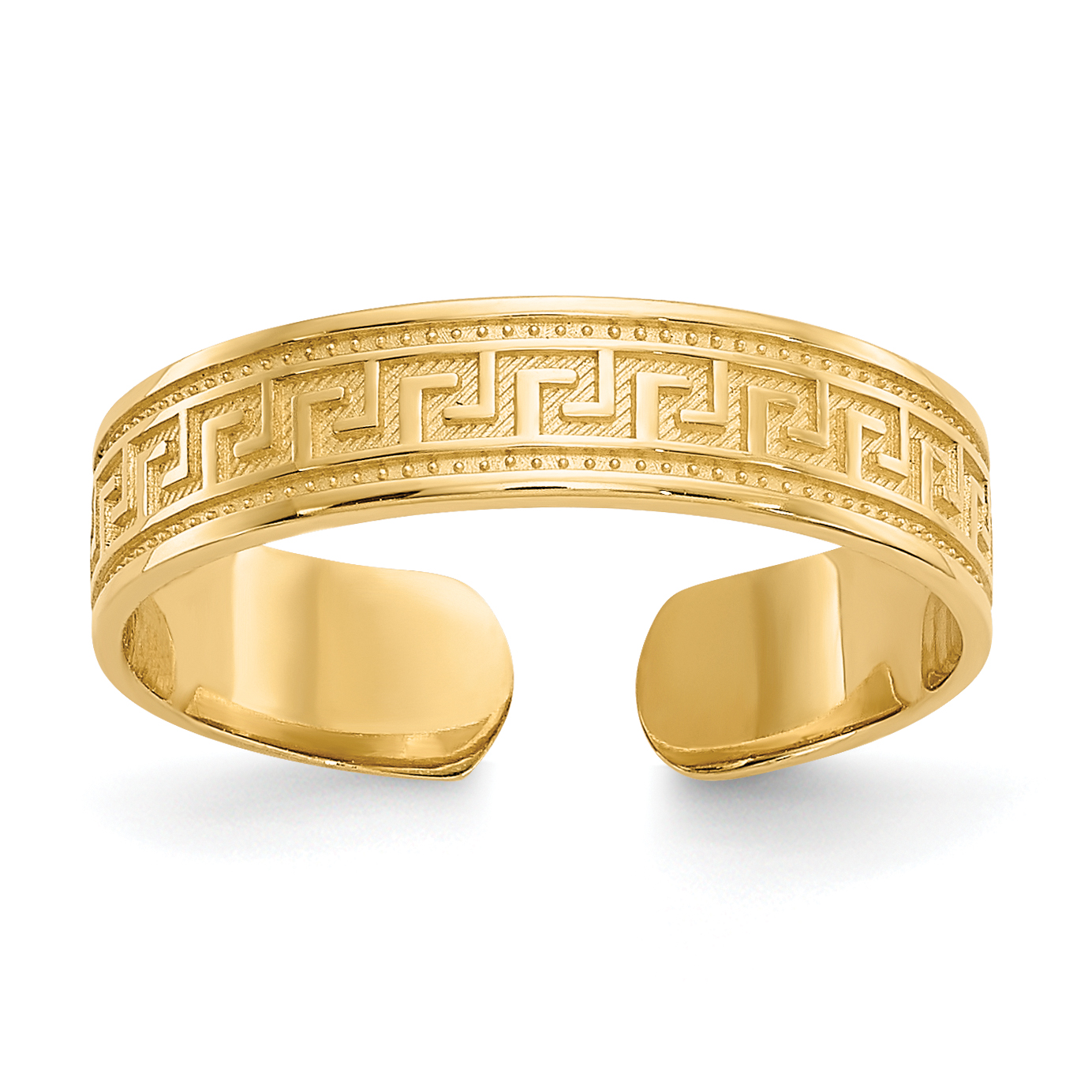 10K Greek Key Toe Ring (10R553)