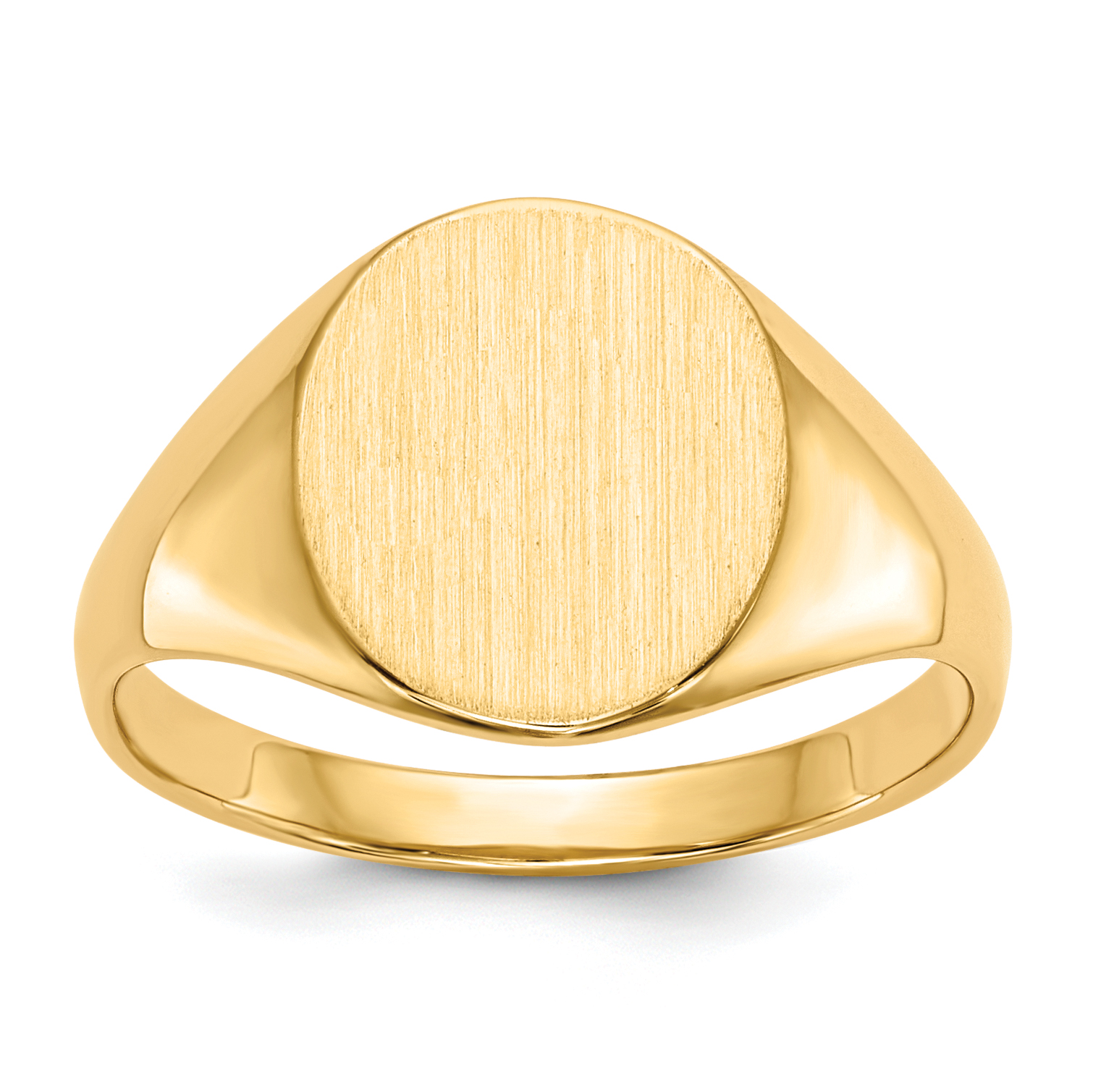 10k 11.0x9.5mm Open Back Signet Ring (10RS113)