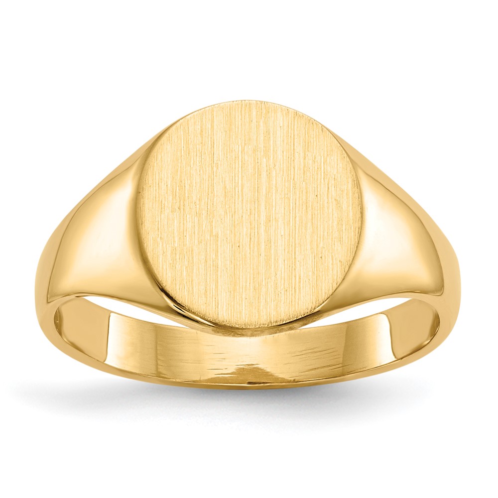 10k 9.5×10.0mm Closed Back Signet Ring