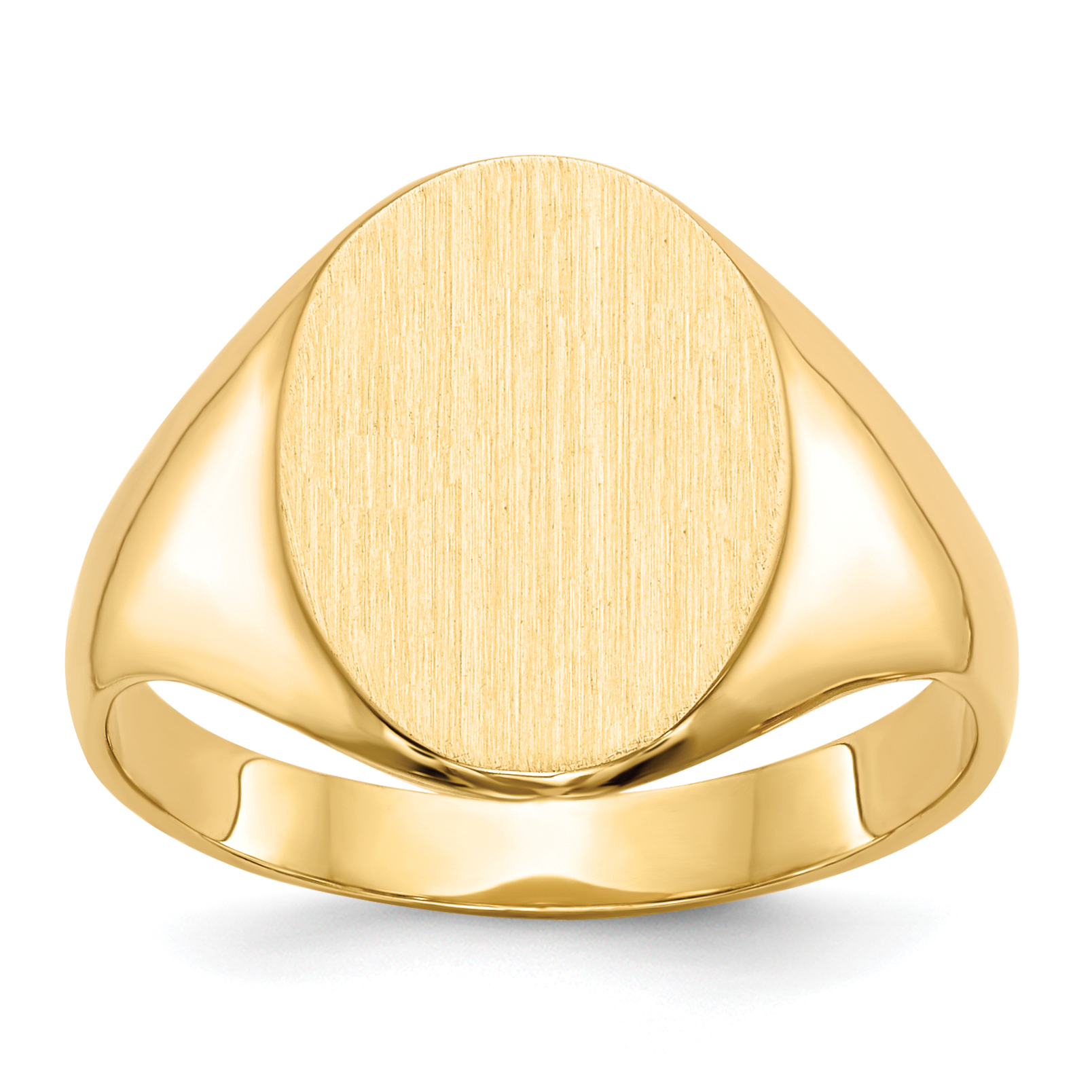 10k 14.0x10.0mm Closed Back Signet Ring (10RS183)