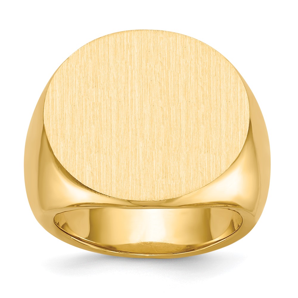 10k 21.0×21.5mm Closed Back Mens Signet Ring