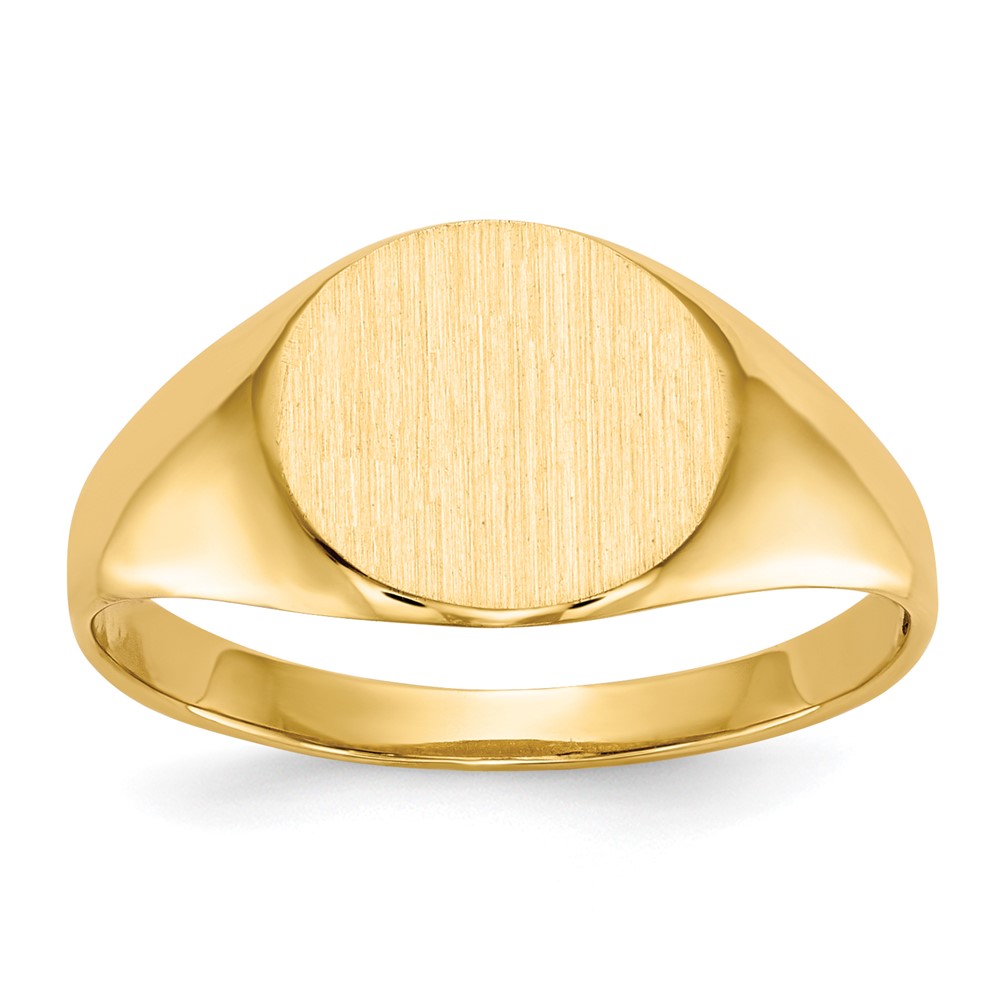 10k 8.5×9.5mm Open Back Signet Ring