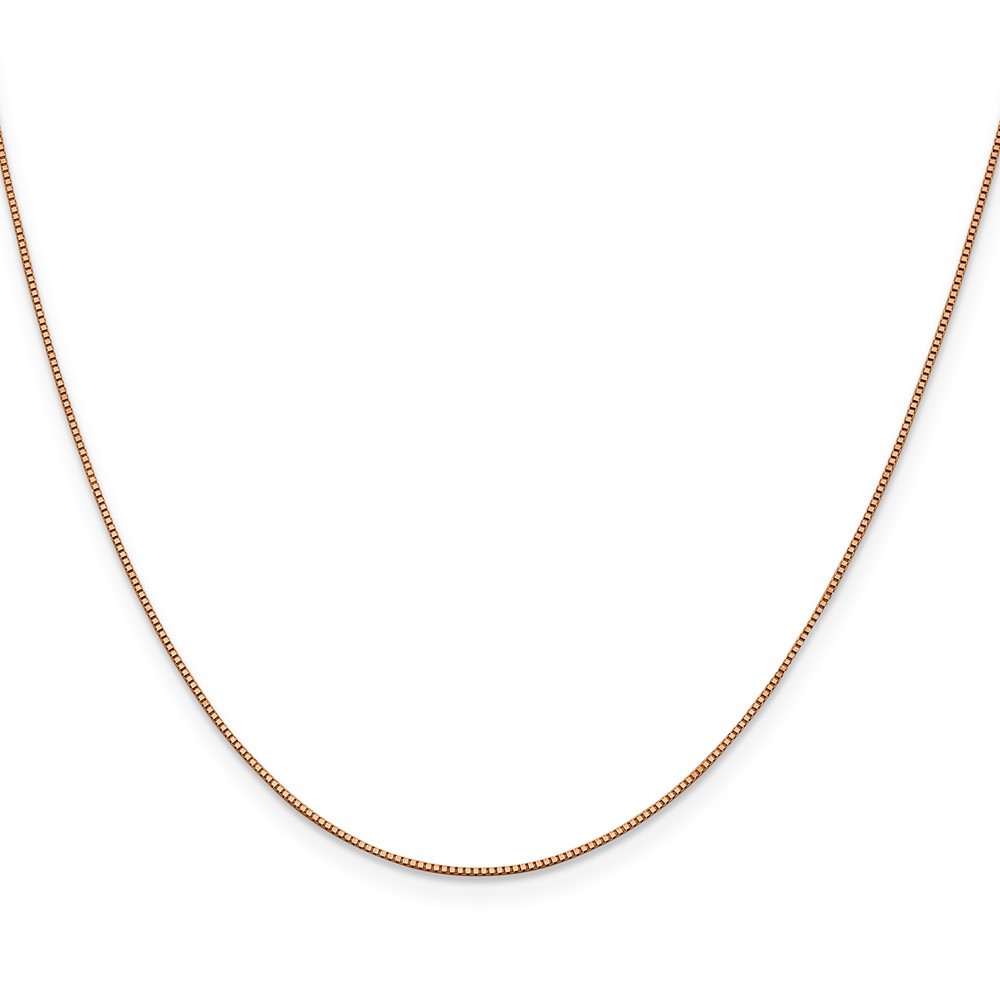 10k Rose Gold .70mm Box Chain (10RSC1-18)
