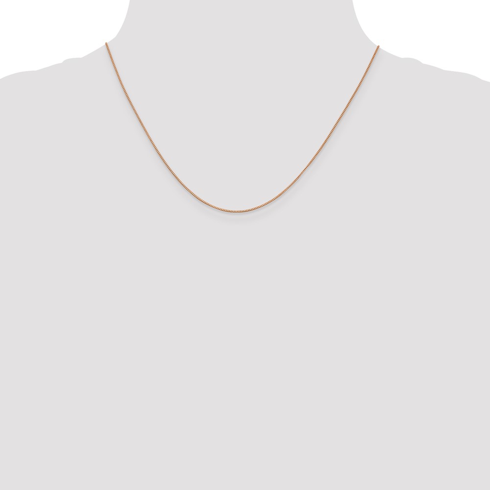 10k Rose Gold .70mm Box Chain (10RSC1-18)