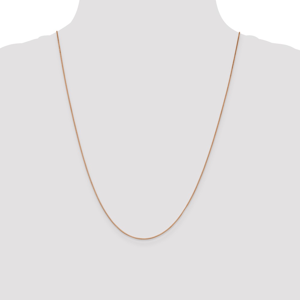 10k Rose Gold .70mm Box Chain (10RSC1-24)