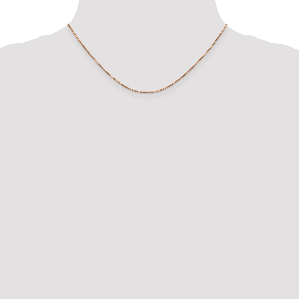 10k Rose Gold .9mm Box Chain (10RSC2-16)