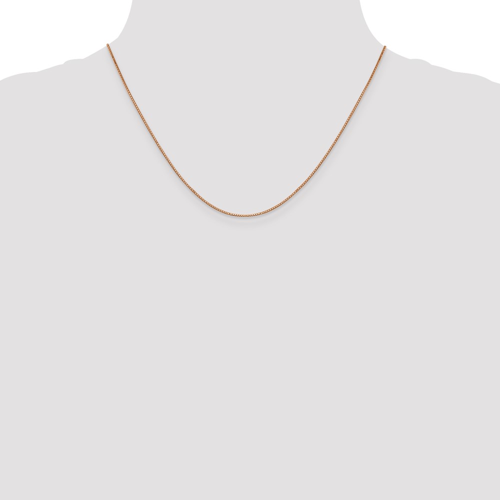10k Rose Gold .9mm Box Chain (10RSC2-18)