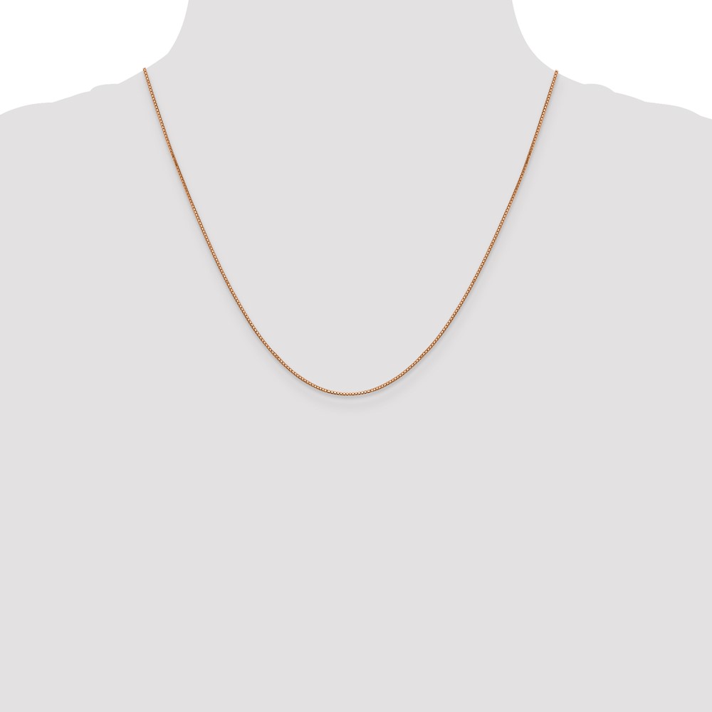 10k Rose Gold .9mm Box Chain (10RSC2-20)