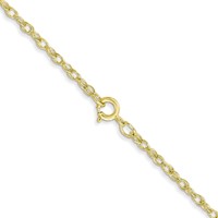 14K Yellow Gold Carded 1.35mm Cable Rope Chain with Spring Ring Clasp, 16" view 3