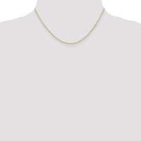 14K Yellow Gold Carded 1.35mm Cable Rope Chain with Spring Ring Clasp, 16" view 4