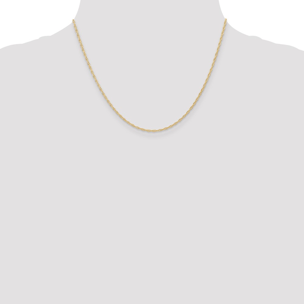 14K 18 inch Carded 1.35mm Cable Rope with Spring Ring Clasp Chain (10RY-18)