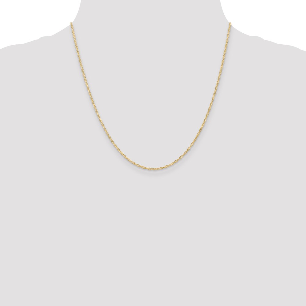 14K 20 inch Carded 1.35mm Cable Rope with Spring Ring Clasp Chain (10RY-20)