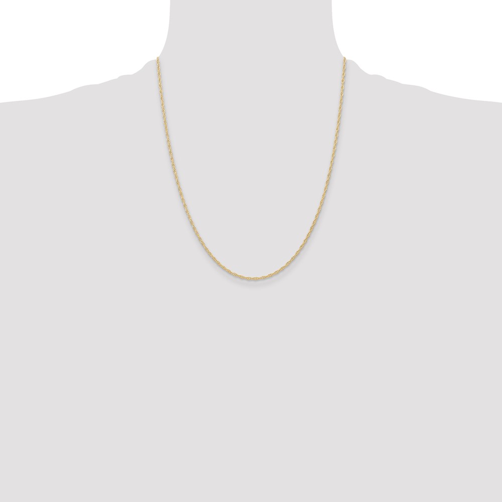 14K 1.35mm Carded Cable Rope Chain (10RY-22)