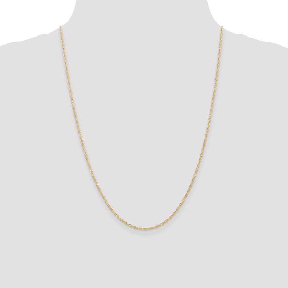 14K 24 inch Carded 1.35mm Cable Rope with Spring Ring Clasp Chain (10RY-24)