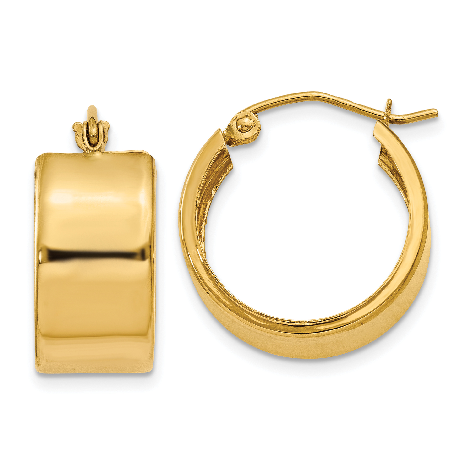10k 8.25mm Polished Hoop Earrings (10S1161)