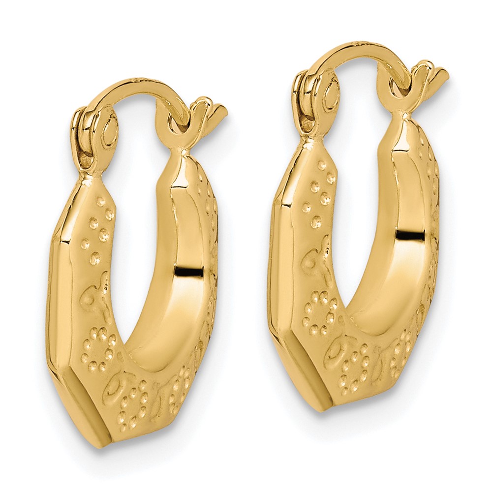 10k Polished Hollow Classic Earrings (10S12)