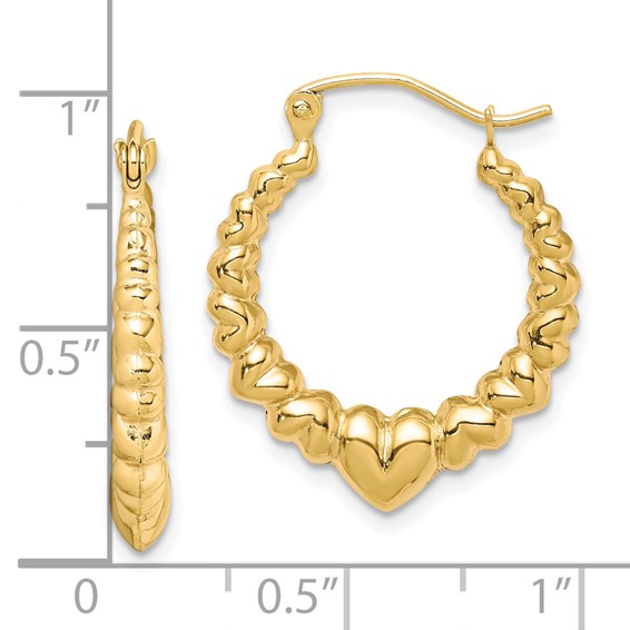 10k Polished Hollow Classic Earrings