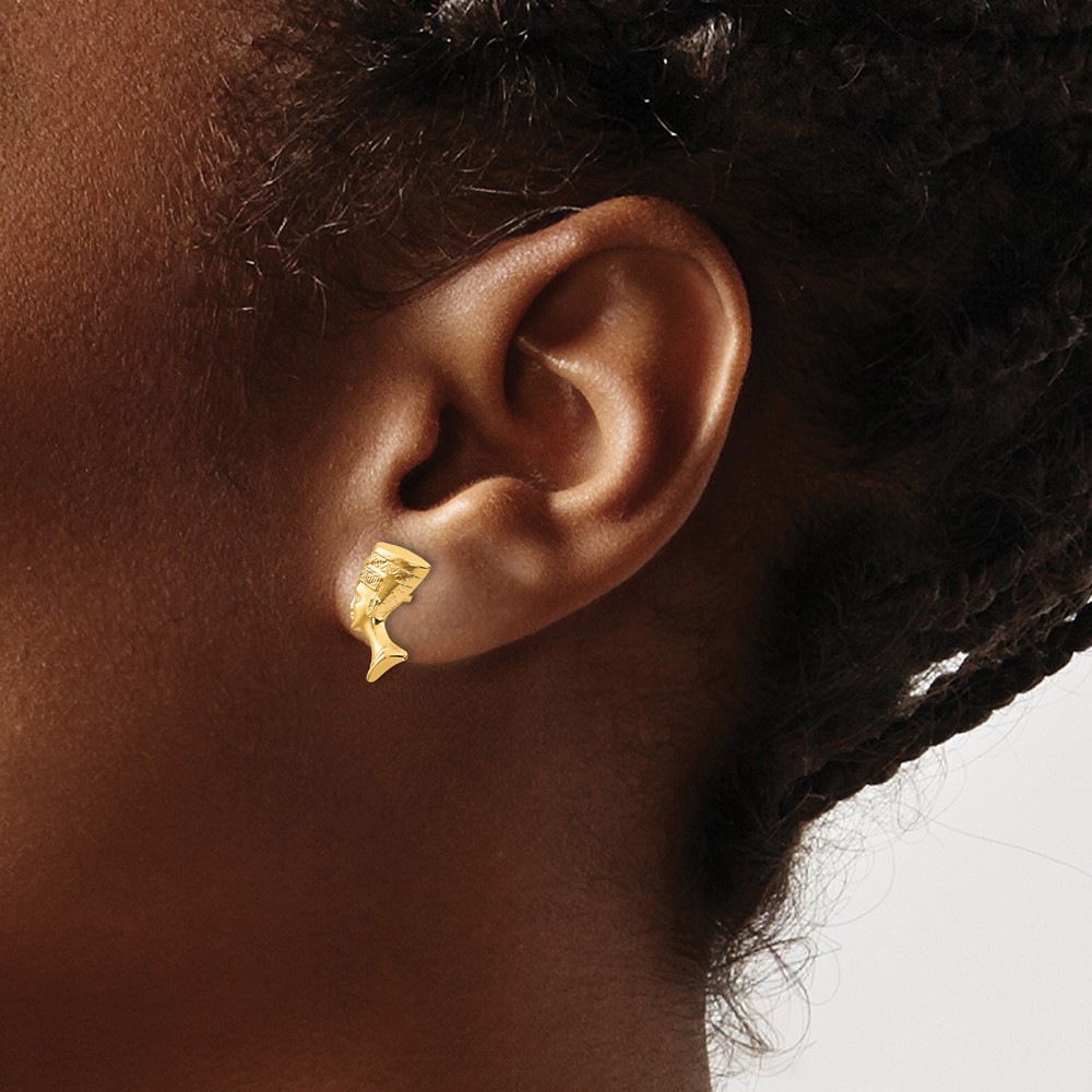 10K Nefertiti Post Earrings (10SE2197)