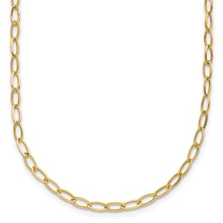 10k Oval Link 18"Necklace