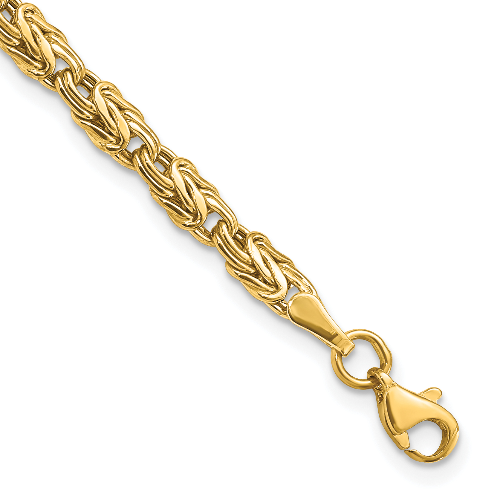 10K Gold Polished Fancy Byzantine Bracelet (10SF2102-7.5)