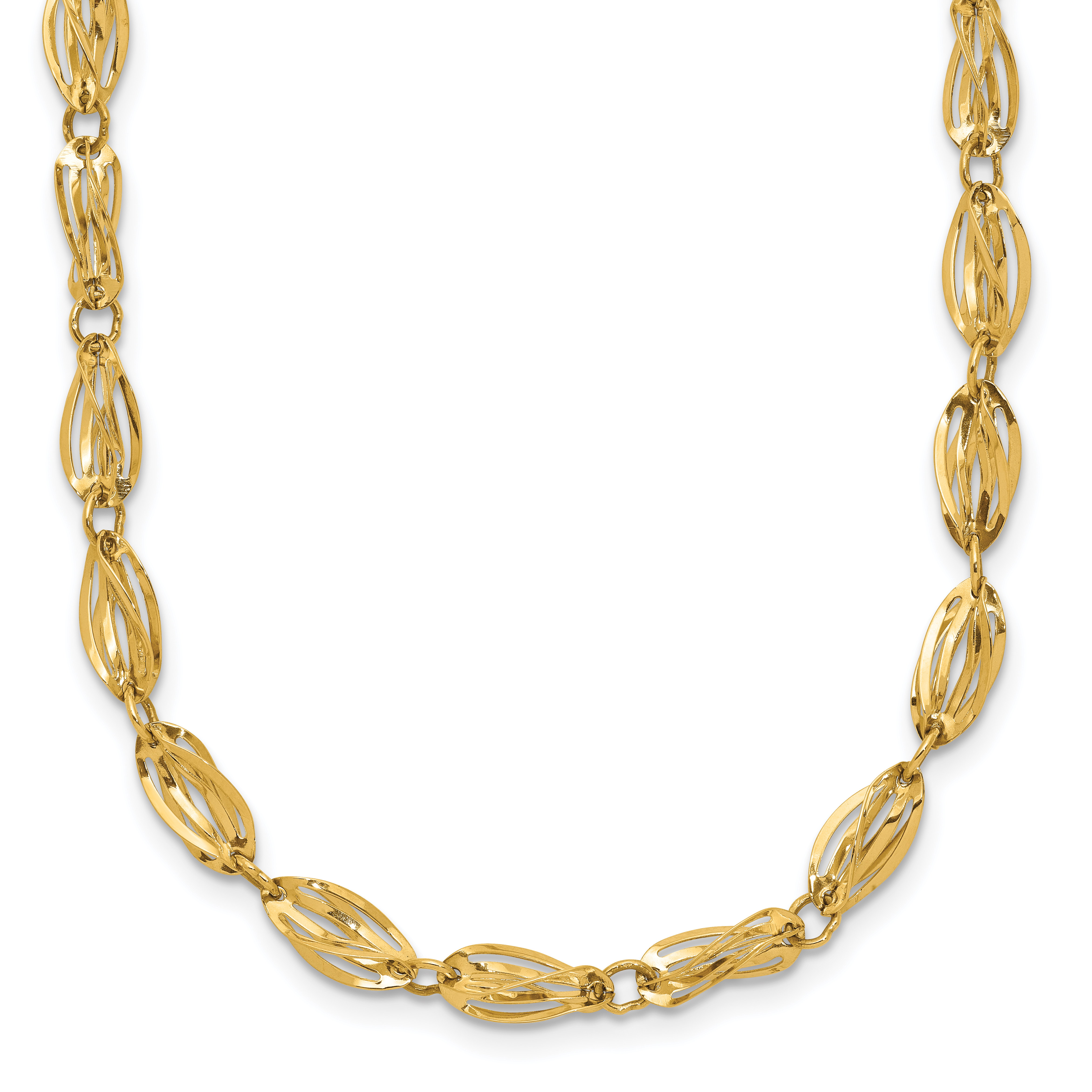 10k Fancy Link Necklace (10SF2200-18)