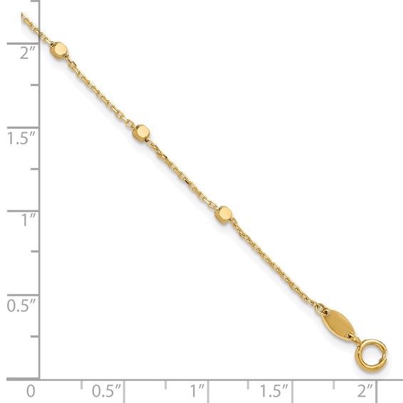 10K Polished Cube Stations Bracelet