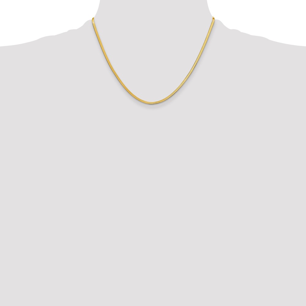 10k 2.5mm Silky Herringbone Chain (10SK020-18)