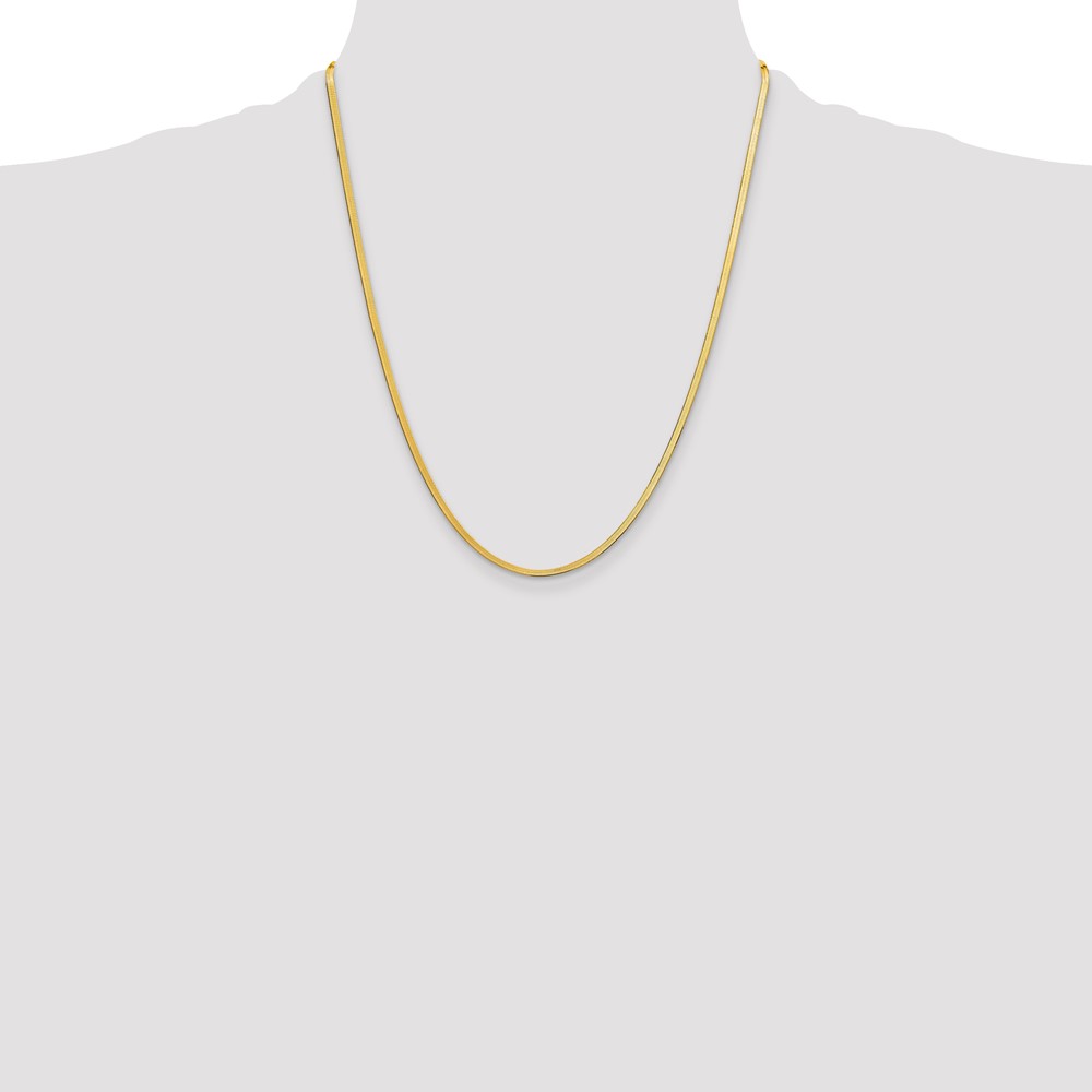 10k 2.5mm Silky Herringbone Chain (10SK020-22)