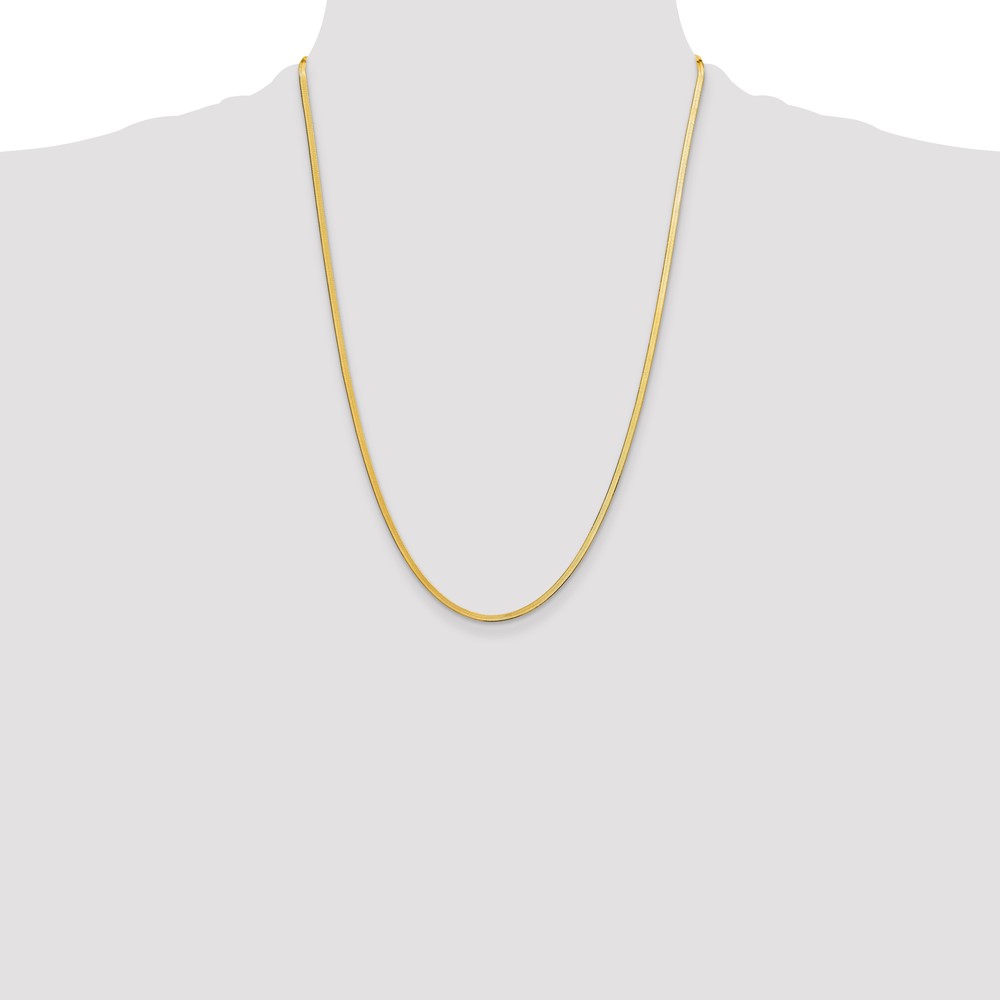 10k 2.5mm Silky Herringbone Chain (10SK020-24)