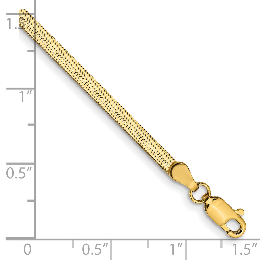 10k 2.5mm Silky Herringbone Chain (10SK020-7)