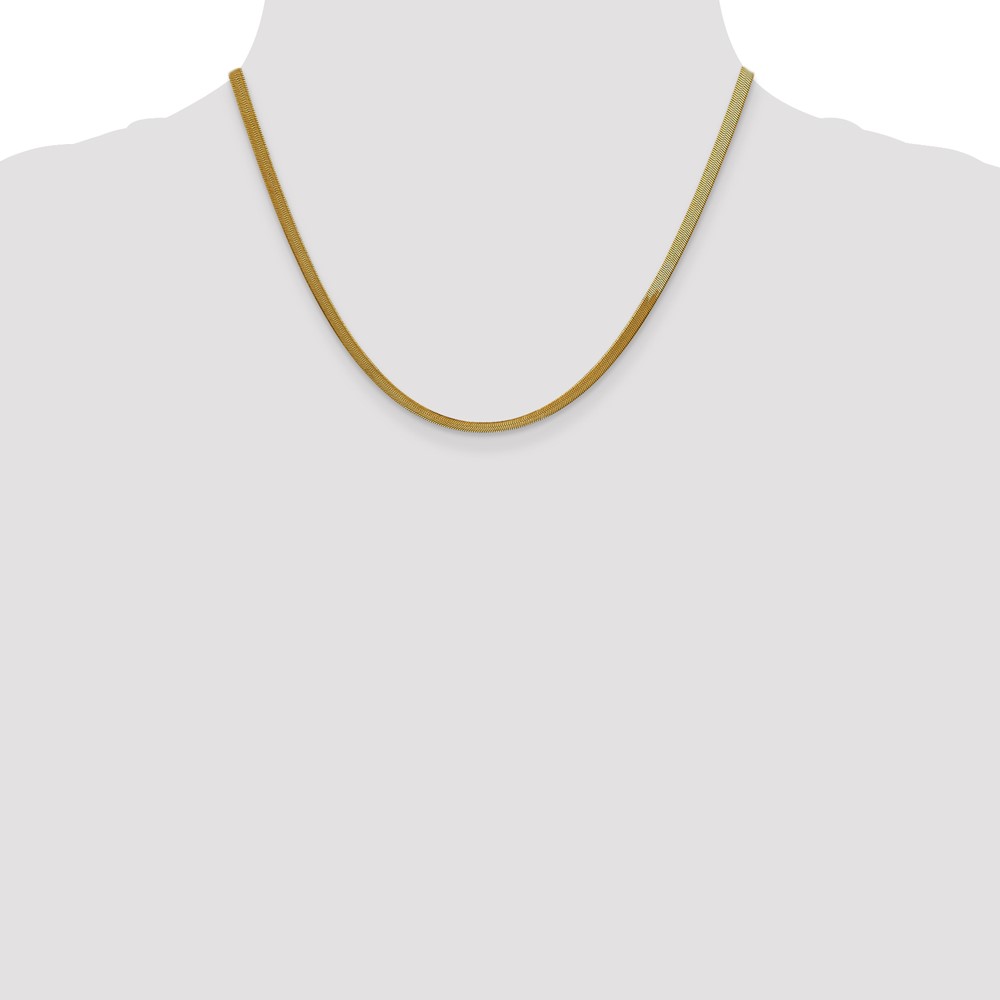 10k 3mm Silky Herringbone Chain (10SK025-18)