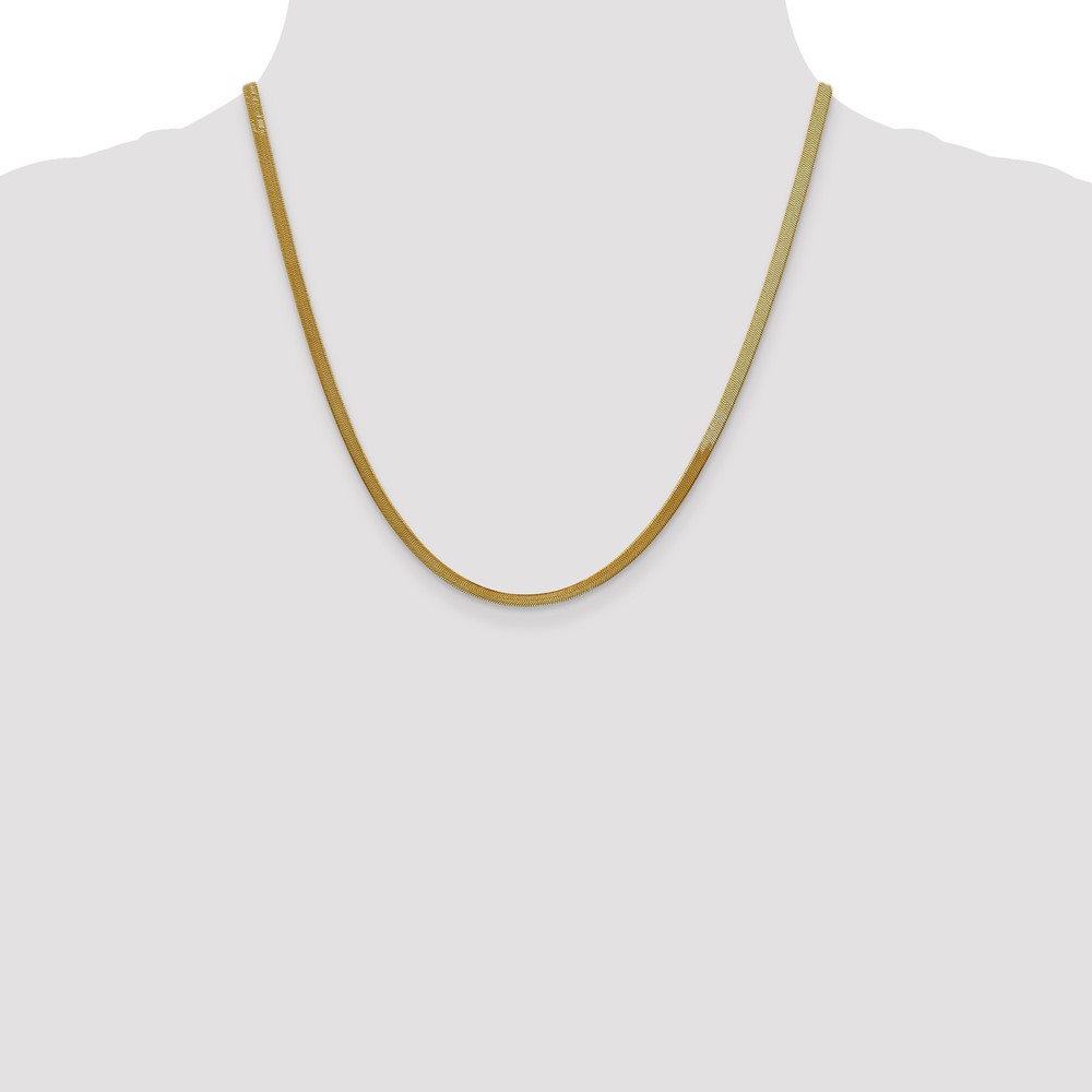10k 3mm Silky Herringbone Chain (10SK025-20)