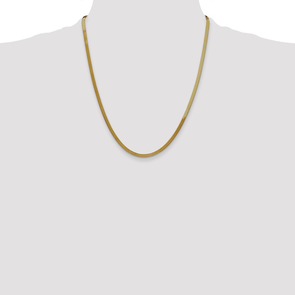 10k 3mm Silky Herringbone Chain (10SK025-22)