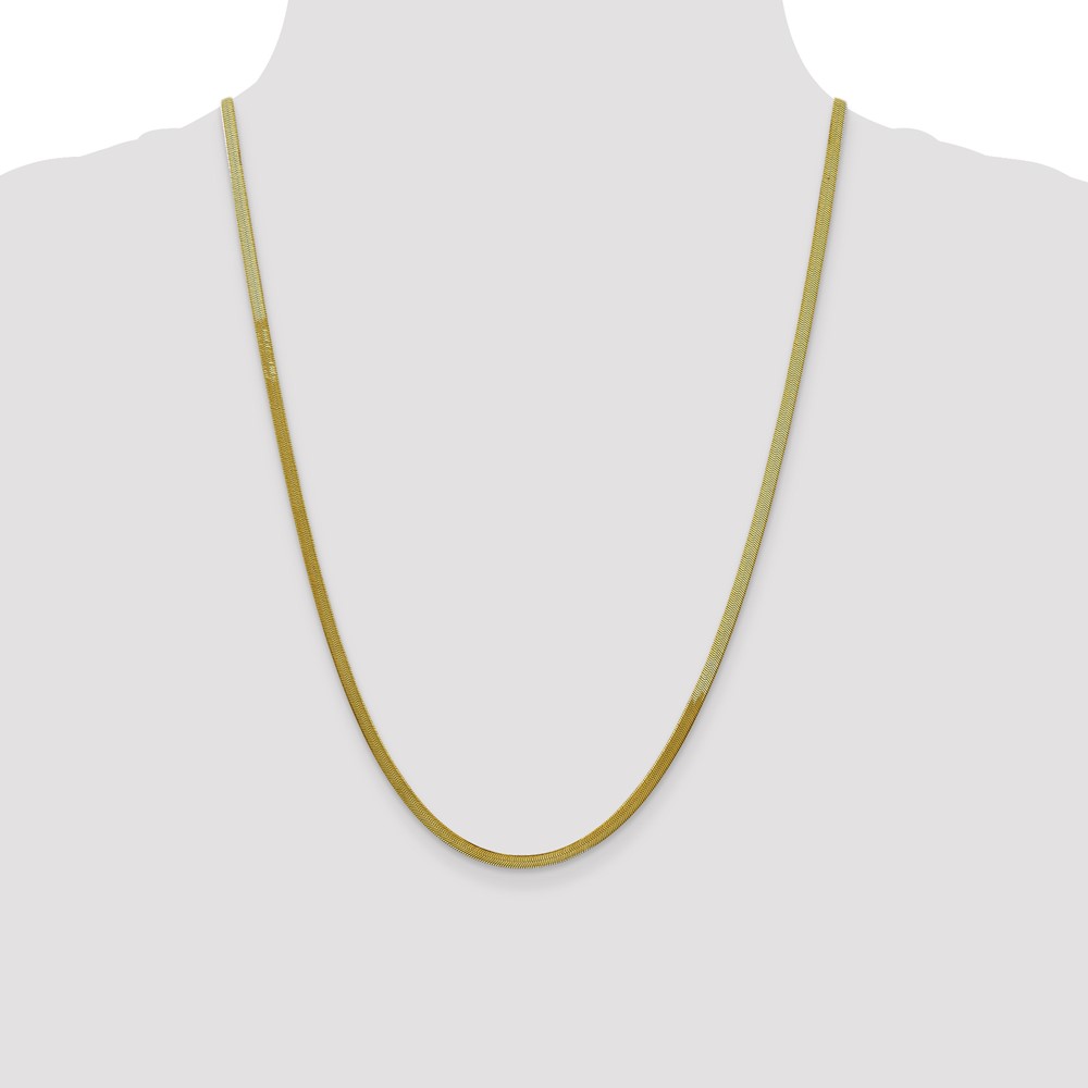 10k 3mm Silky Herringbone Chain (10SK025-24)